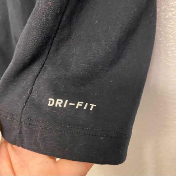 Nike Womens black Dri Fit Tank layered built in sports bra running top M - Picture 5 of 11